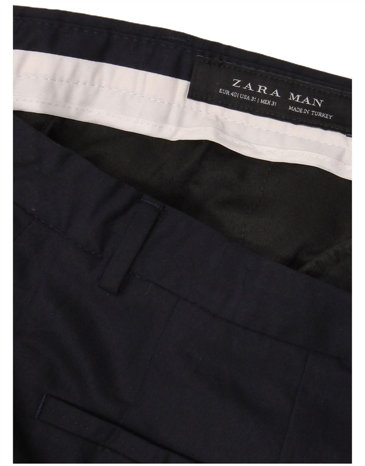 Pantaloni de costum slim pentru bărbați Zara EU 40 Mediu L31 L36 Bleumarin