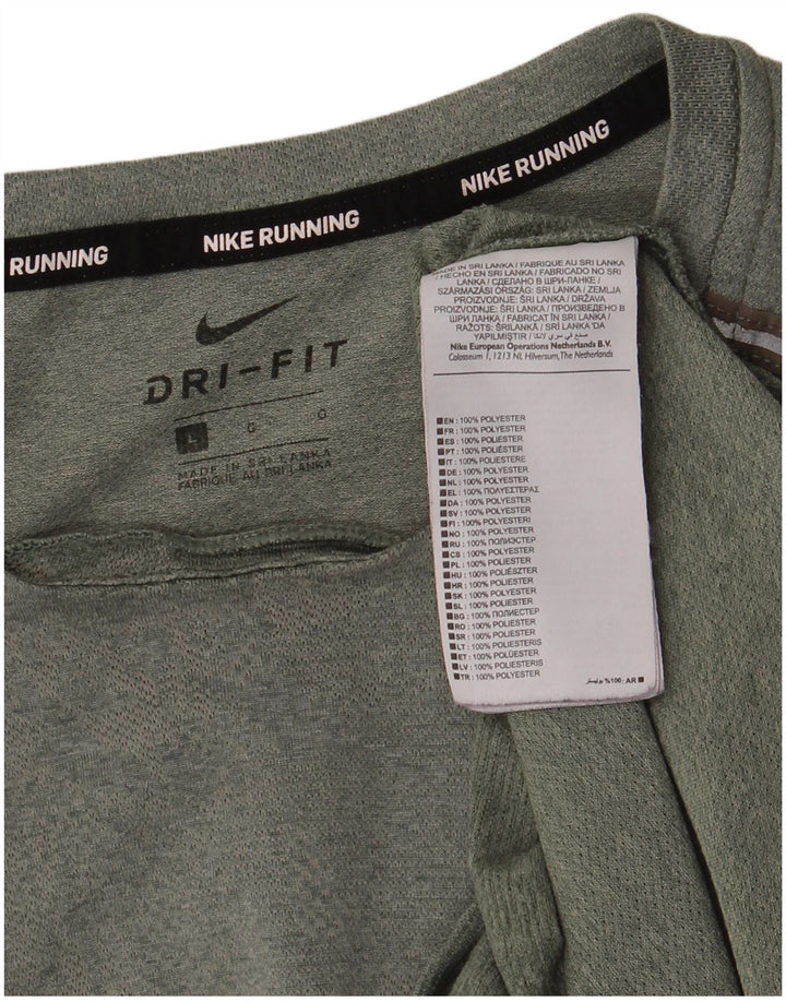 Tricou Nike Dri Fit pentru bărbați Top mare din poliester verde