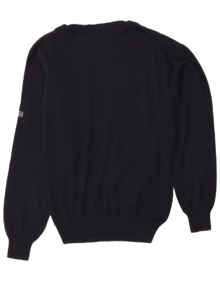 Pulover pentru bărbați VINTAGE cu gât de barcă, mediu bleumarin