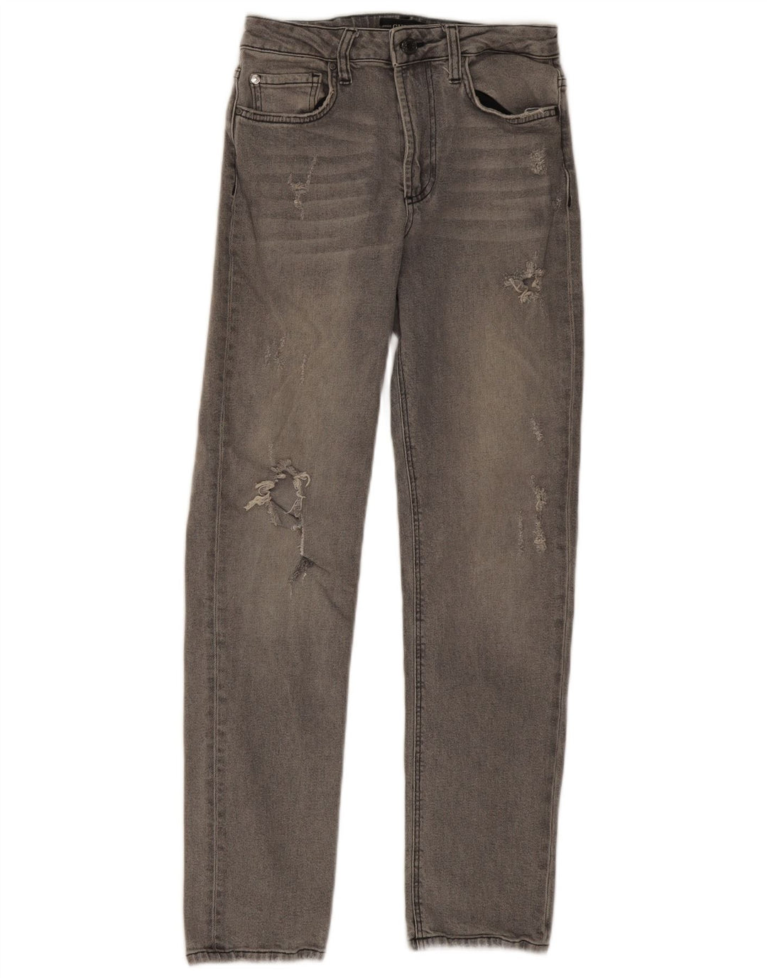 Guess Blugi skinny distressed drepte pentru femei W27 L28 poliester gri