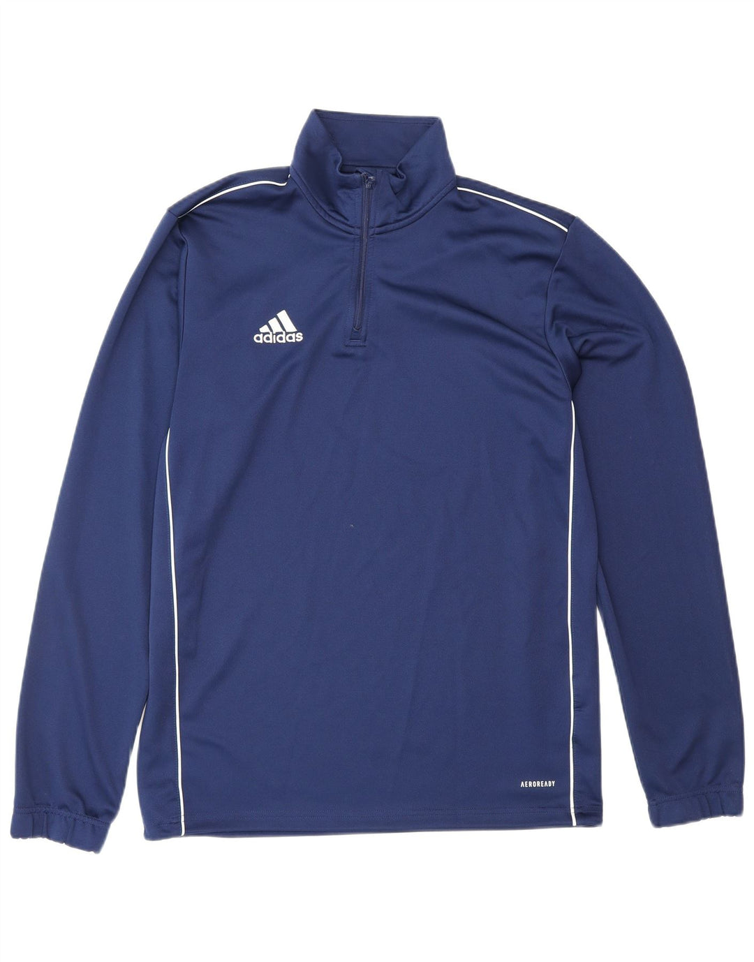 Top de trening ADIDAS Aeroready pentru bărbați, cu fermoar și gât, albastru bleumarin