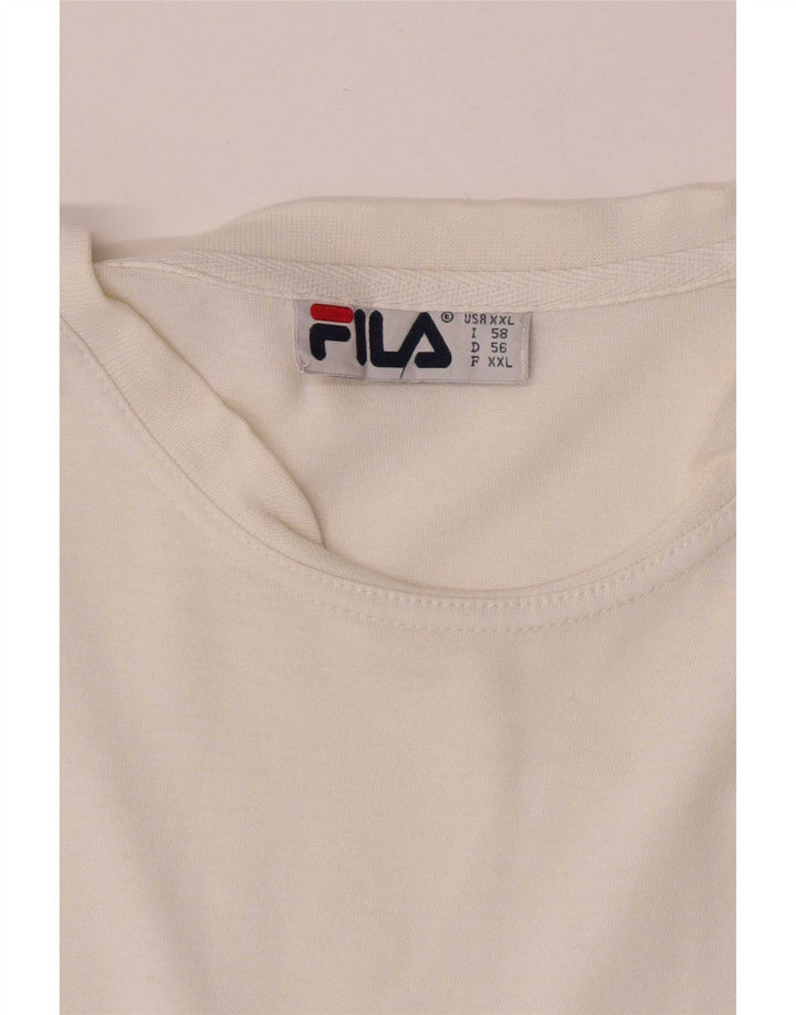 Tricou Bărbați Fila Top 2XL Bumbac Alb