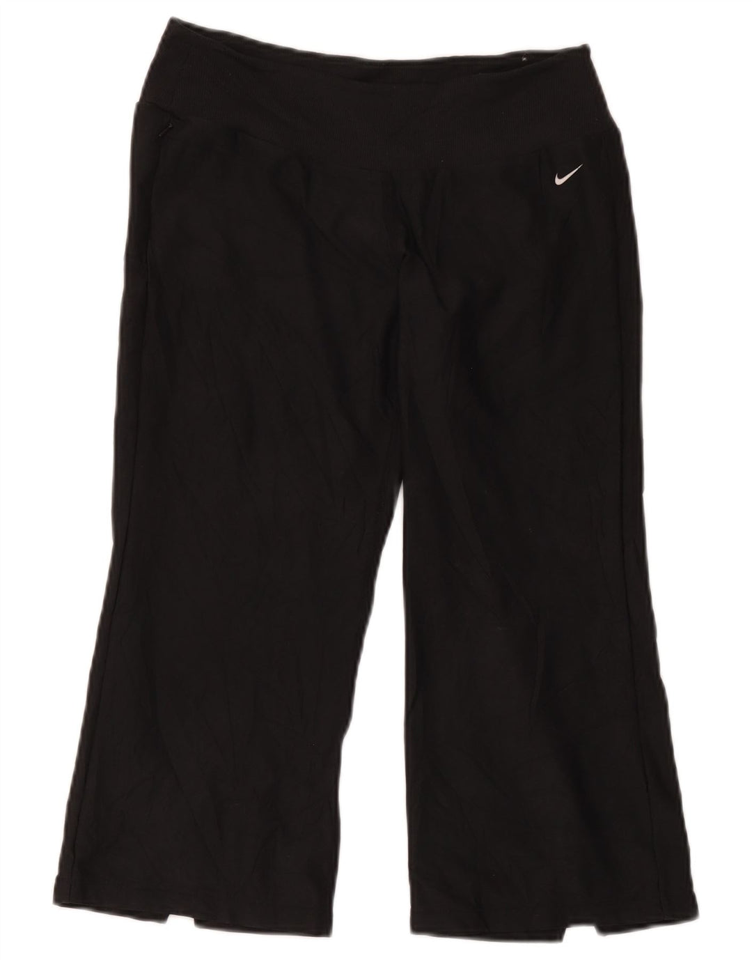 Pantaloni de trening Capri Nike pentru femei US 8/10 Poliester mediu negru