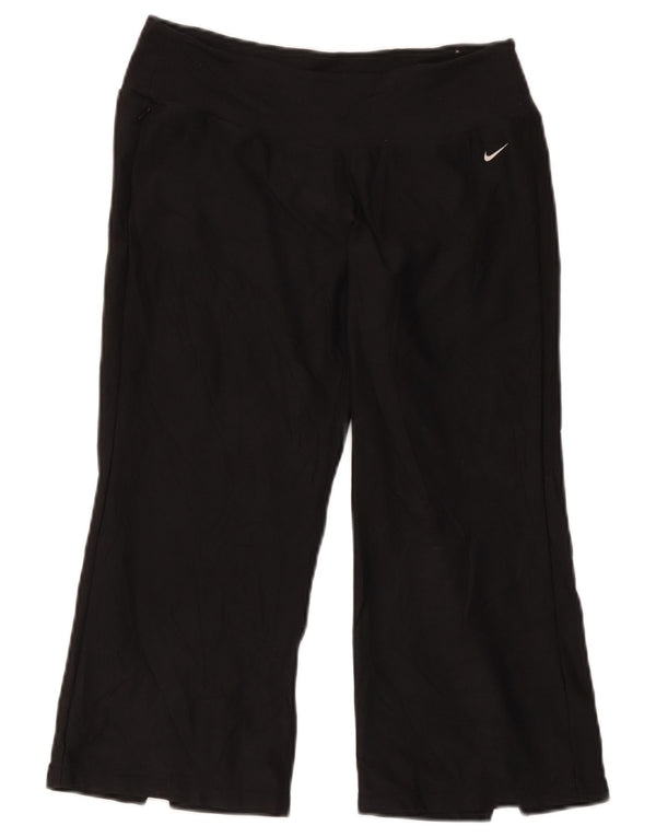 Pantaloni de trening Capri Nike pentru femei US 8/10 Poliester mediu negru