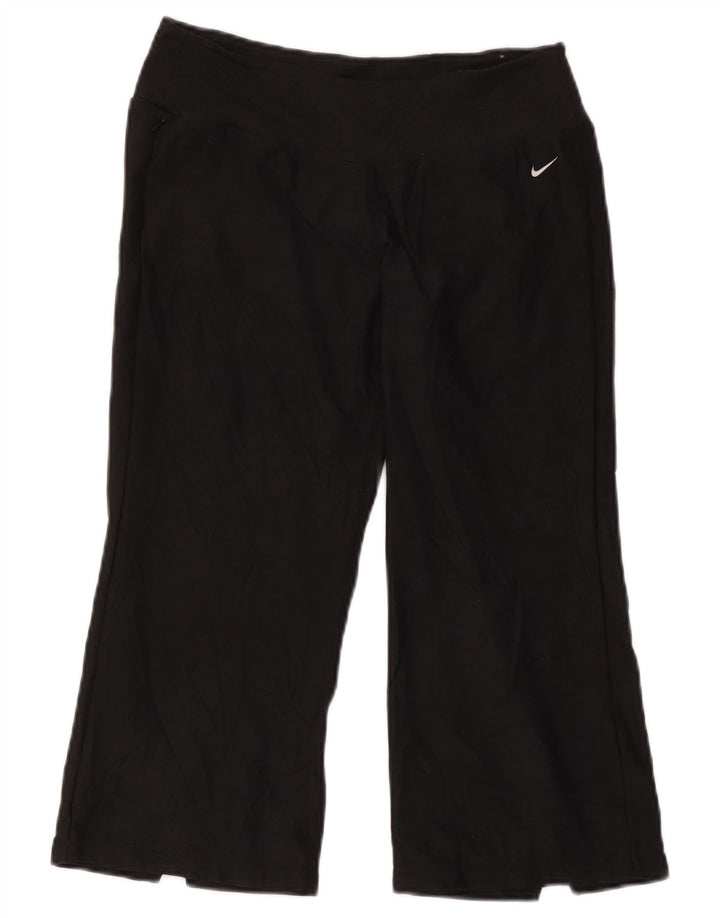 Pantaloni de trening Capri Nike pentru femei US 8/10 Poliester mediu negru
