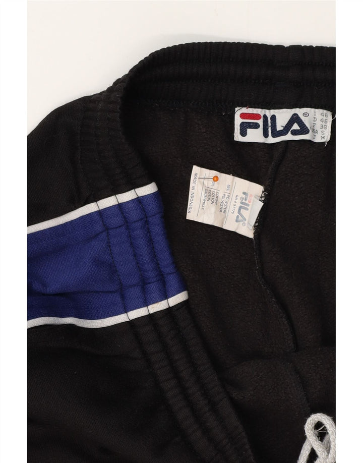 Pantaloni de trening FILA pentru bărbați, negru, poliester color bloc