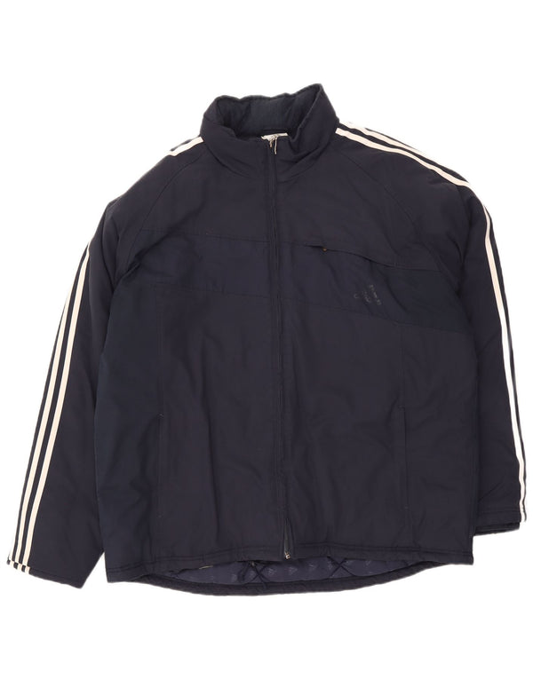 Jachetă căptușită pentru bărbați Adidas UK 42 XL bleumarin poliester