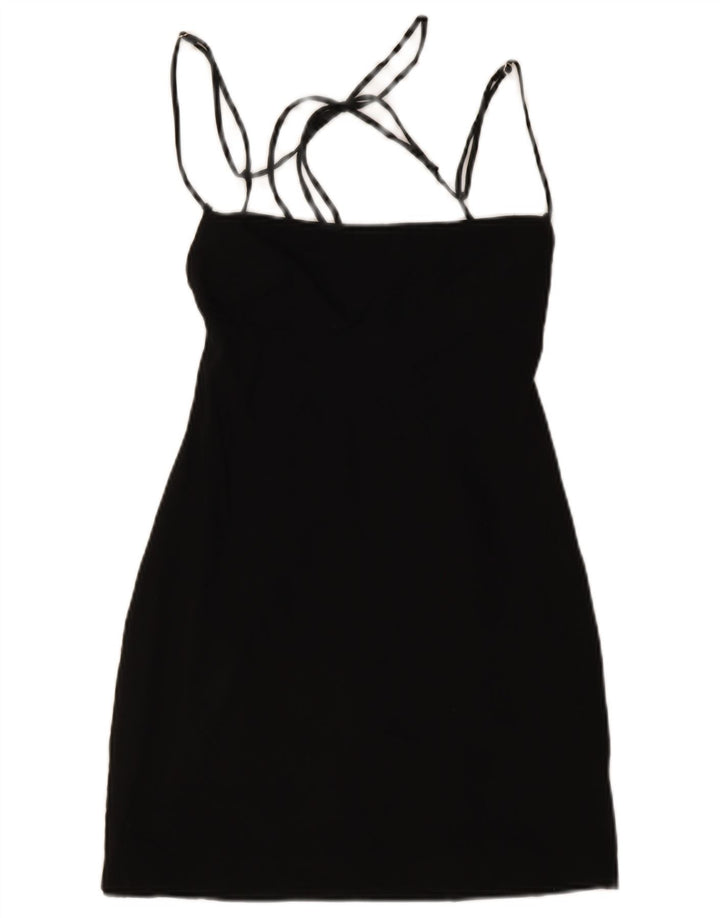 Rochie mini Zara pentru femei cu umăr dezactivat UK 14 Medium Black