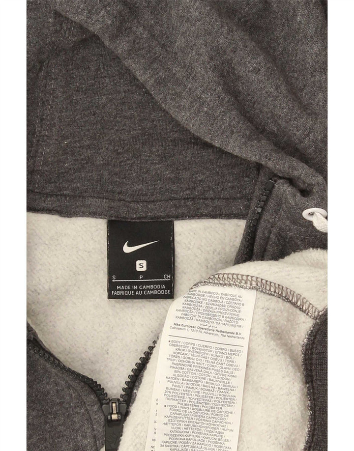 Pulover Nike pentru bărbați, cu fermoar, bumbac, gri mic