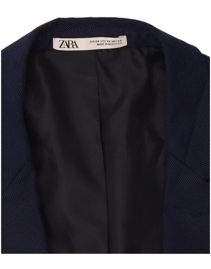 Blazer pentru bărbați Zara cu 1 nasture EU 54 XL Bleumarin