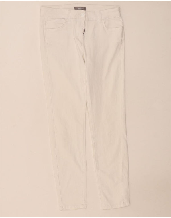 Marks & Spencer Pantaloni casual jegging pentru femei UK 10 Small W30 L29 Alb