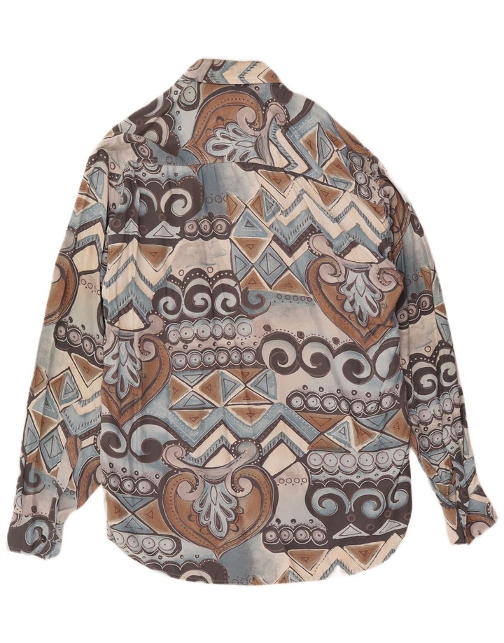 Cămașă Vintage Bărbați Mediu Multicolor Geometric