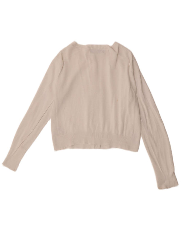 Pulover pentru femei Marks & Spencer Crop Cardigan UK 10 Bumbac alb mic