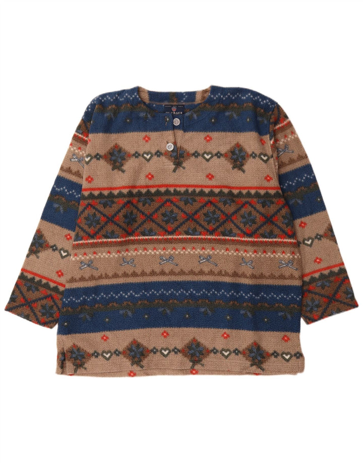 Pulover vintage pentru bărbați din lână, mare, multicolor, din poliester Fair Isle
