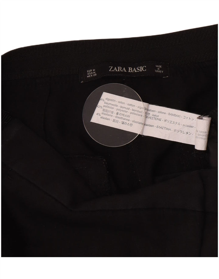 Pantaloni chino slim pentru femei Zara Mediu L28 L26 Bumbac negru