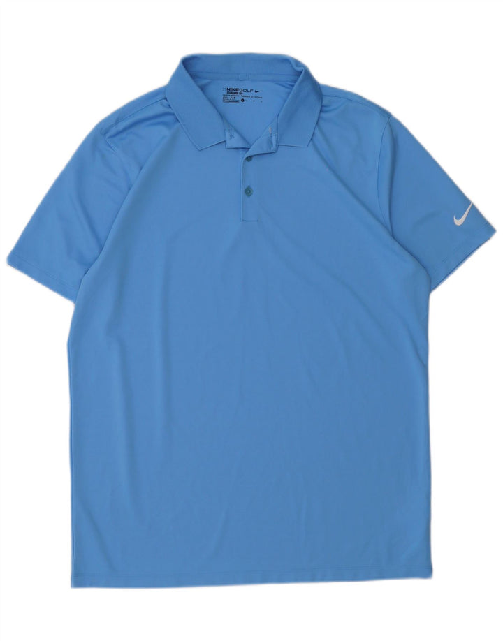 Tricou polo standard Dri Fit Nike pentru bărbați, mare, albastru, poliester