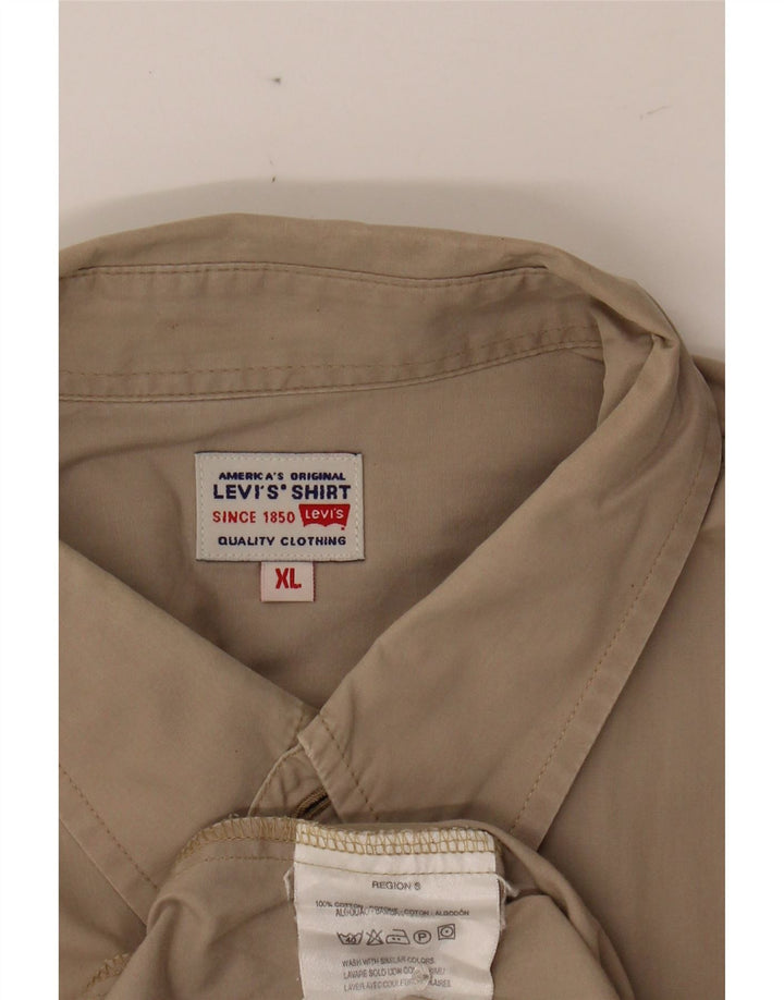 LEVI'S Mens Shirt XL Beige Cotton Vintage Levi's and Second-Hand Levi's from Messina Hembry 