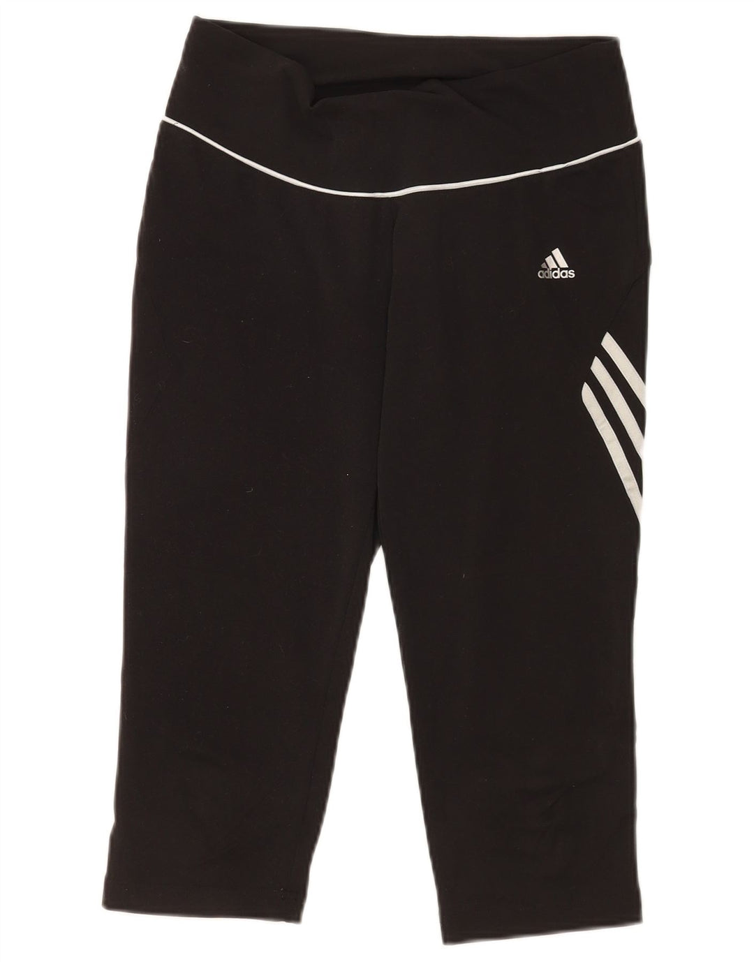 Leggings Capri Adidas pentru femei UK 14 Medium Black Poliester Sports