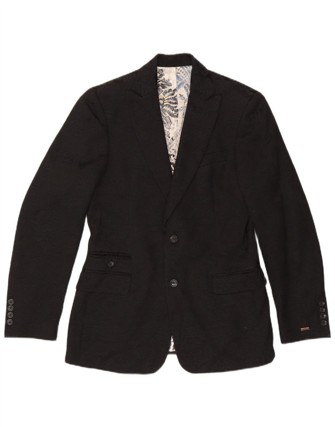 Jachetă Blazer pentru bărbați Just Cavalli, cu 2 nasturi, UK 38 Medium Black