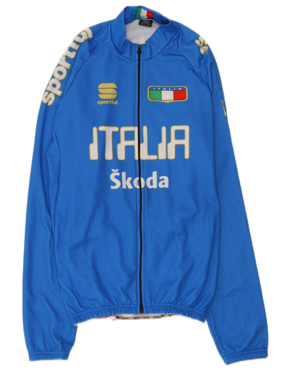 Sportful pentru bărbați Italia Graphic Trening Top Jachetă 2XL, poliester albastru
