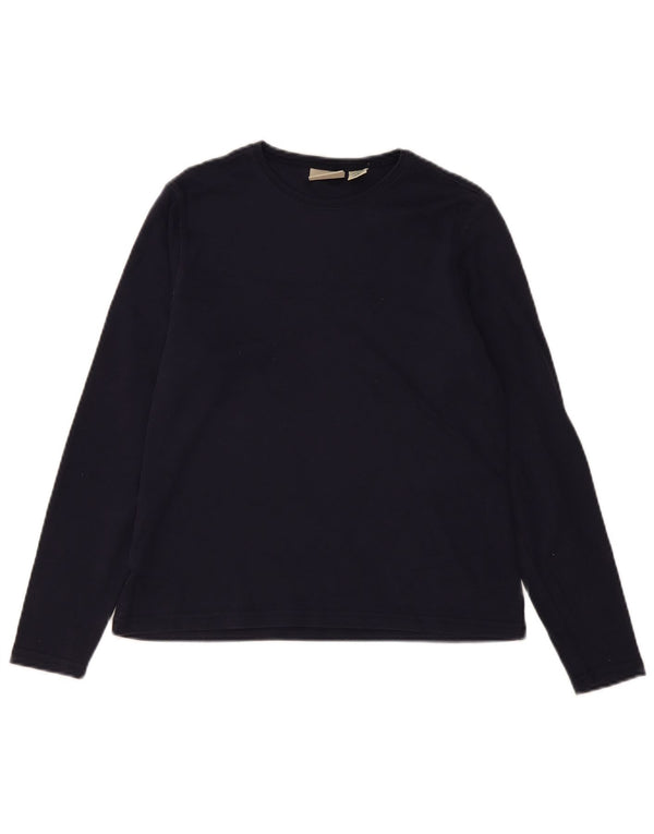 Top pentru femei L.L.BEAN cu mânecă lungă UK 10 mic bumbac bleumarin