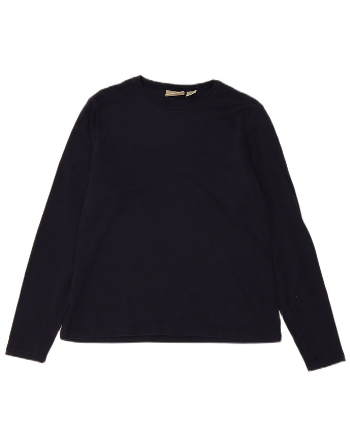 Top pentru femei L.L.BEAN cu mânecă lungă UK 10 mic bumbac bleumarin