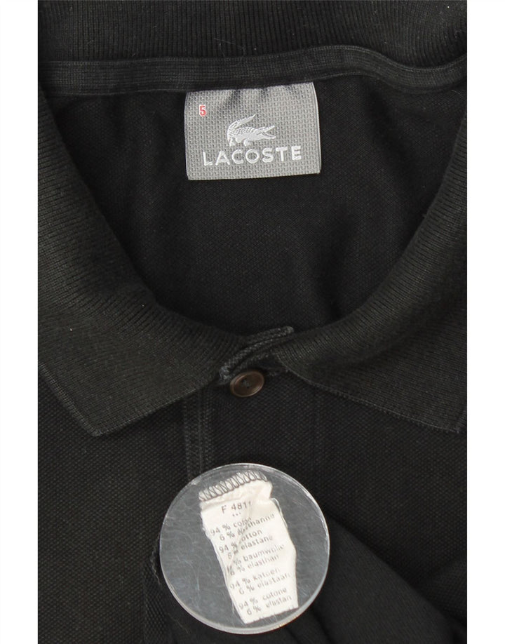 Tricou polo LACOSTE pentru bărbați mărimea 5 mare, negru, bumbac