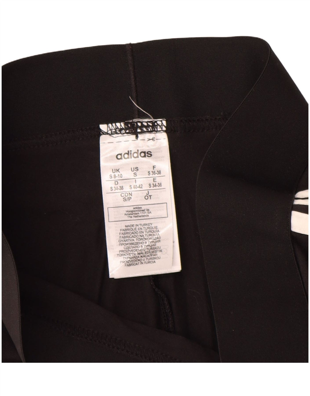 Leggings pentru femei ADIDAS UK 8/10 mic bumbac negru