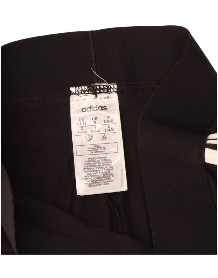 Leggings pentru femei ADIDAS UK 8/10 mic bumbac negru