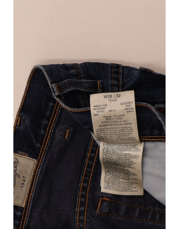 WRANGLER Blugi drepte pentru bărbați Texas W38 L32 Bumbac albastru