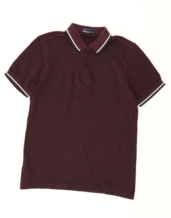 Cămașă polo Fred Perry pentru bărbați, bumbac maro mediu