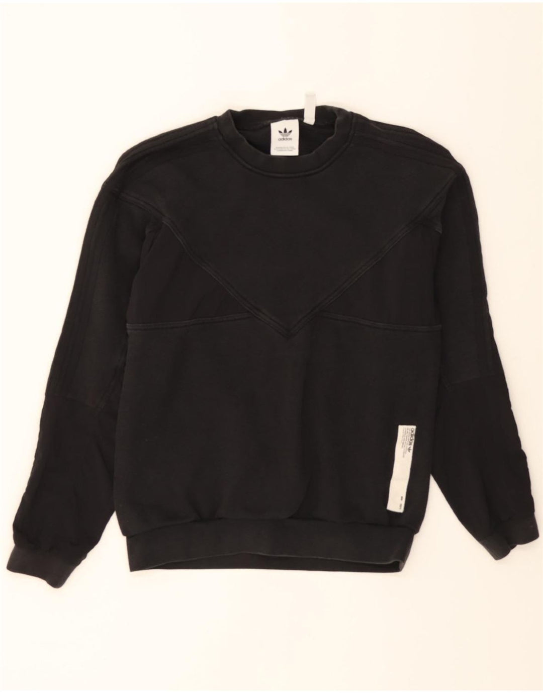 ADIDAS Mens Sweatshirt Jumper Small Black Vintage Adidas and Second-Hand Adidas from Messina Hembry 