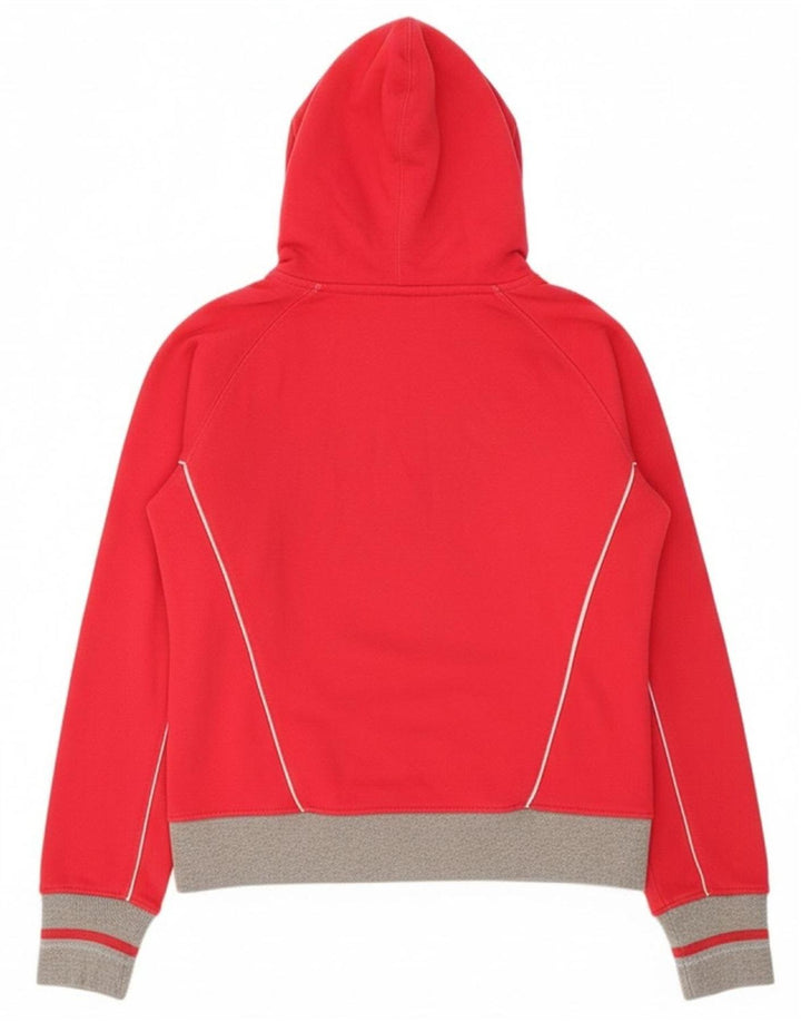 CHAMPION Womens Heritage Classics Zip Hoodie Sweater UK 14 Medium Red