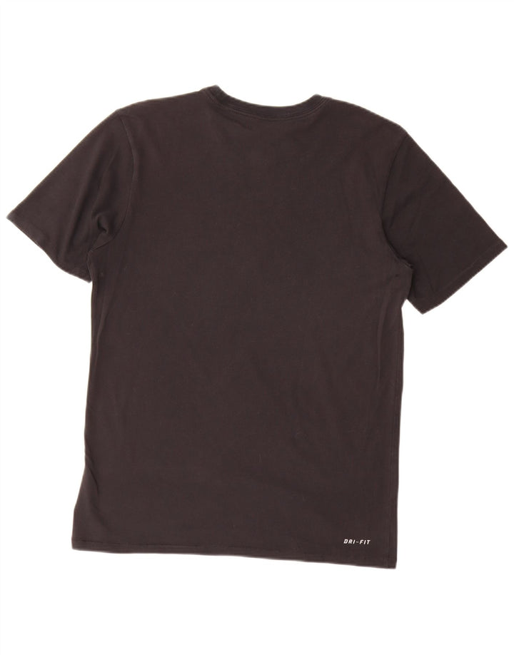 Tricou grafic Nike pentru bărbați, cu croială atletică, top mediu negru