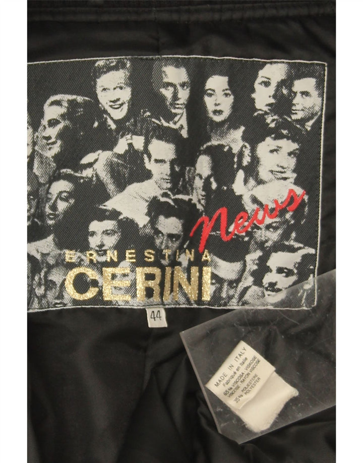 Pardesiu pentru femei Ernestina Cerini IT 44 Medium Black Viscose