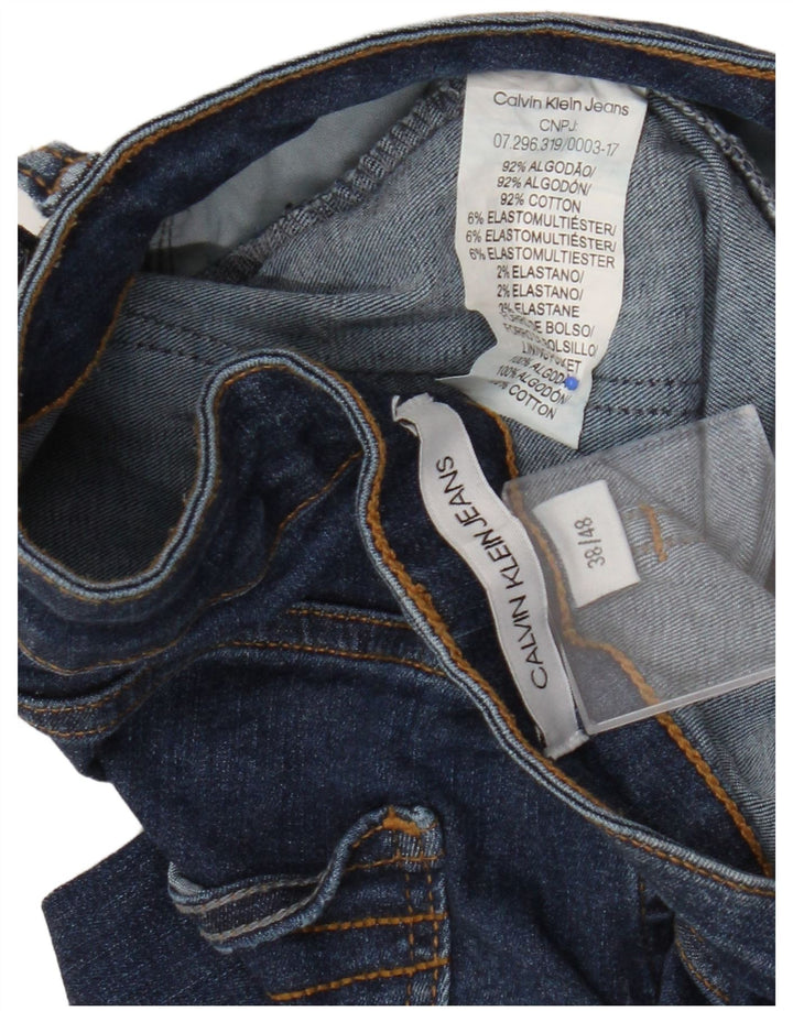 Calvin Klein Blugi Distressed drepte pentru bărbați IT 48 Medium W38 L33 Bleumarin