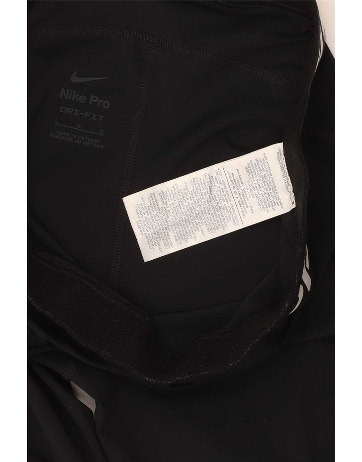 Leggings grafic Nike Dri Fit pentru femei, mari, negru, poliester