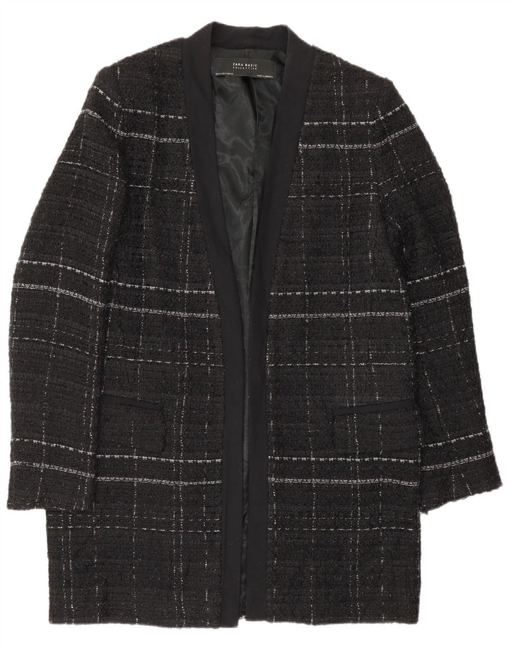 Pardesiu deschis pentru femei Zara UK 14 Medium Black Check