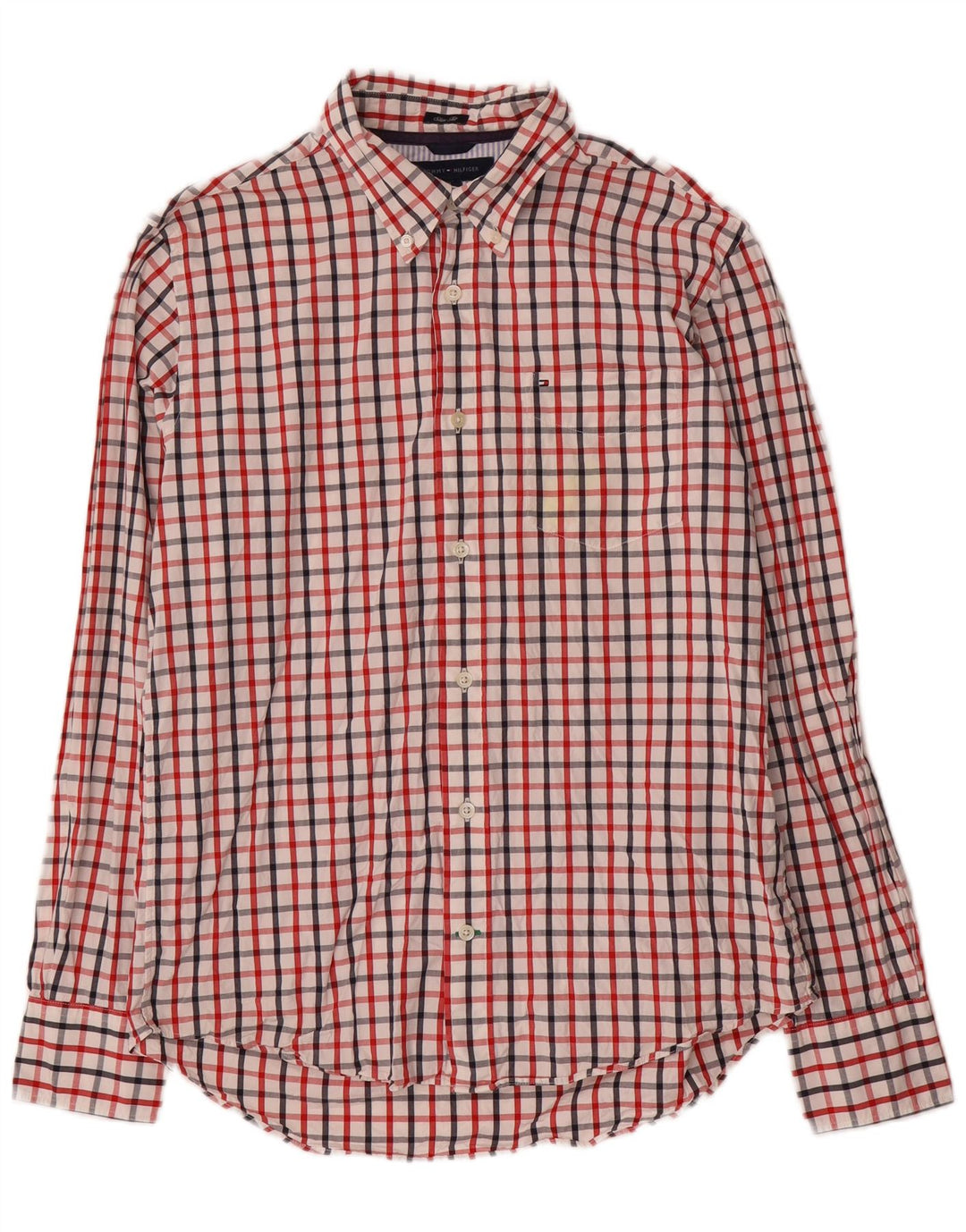 Cămașă pentru bărbați Tommy Hilfiger Slim Fit, bumbac mediu multicolor cu carouri