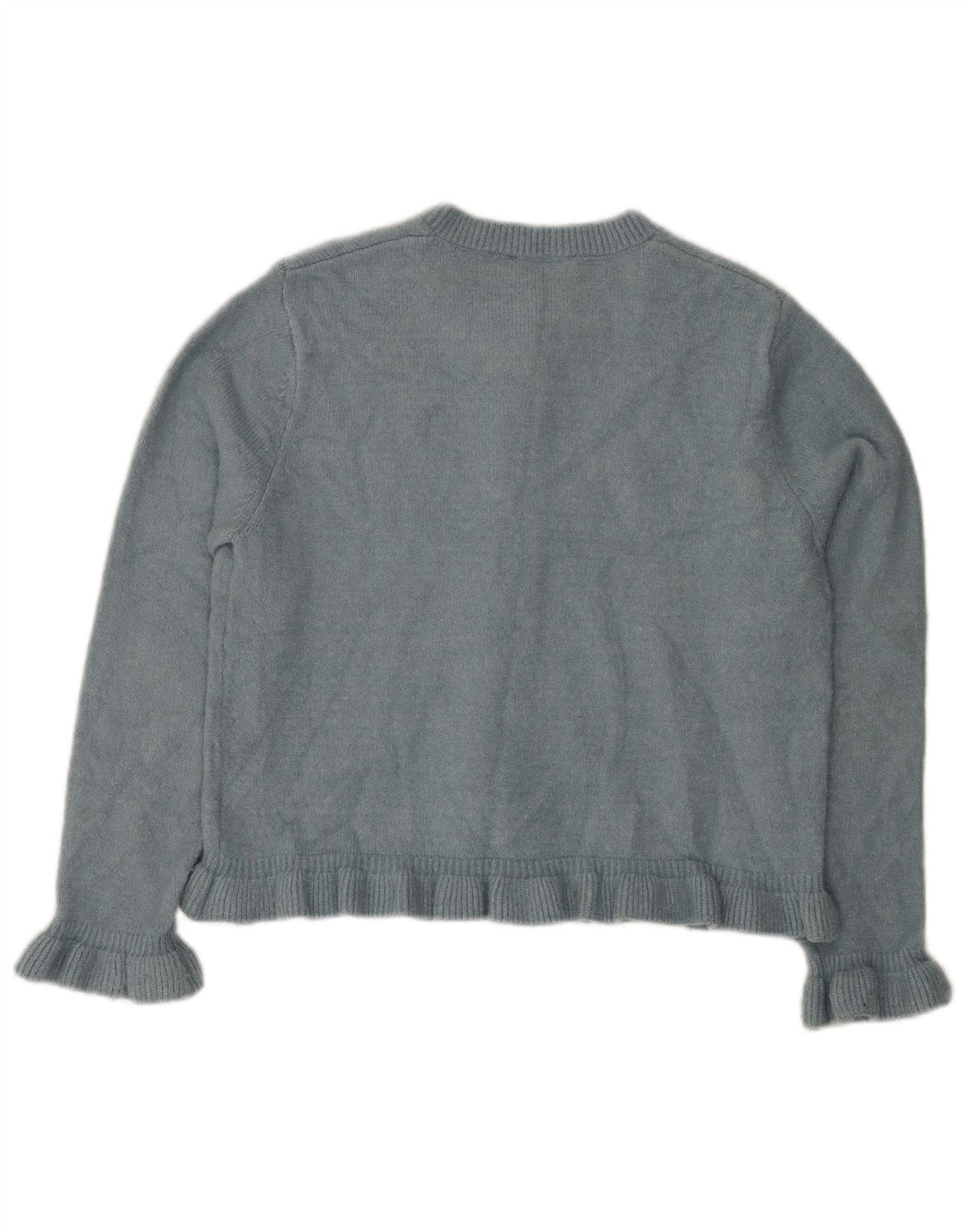 Pulover cardigan pentru femei Zara UK 14 Poliester albastru mediu