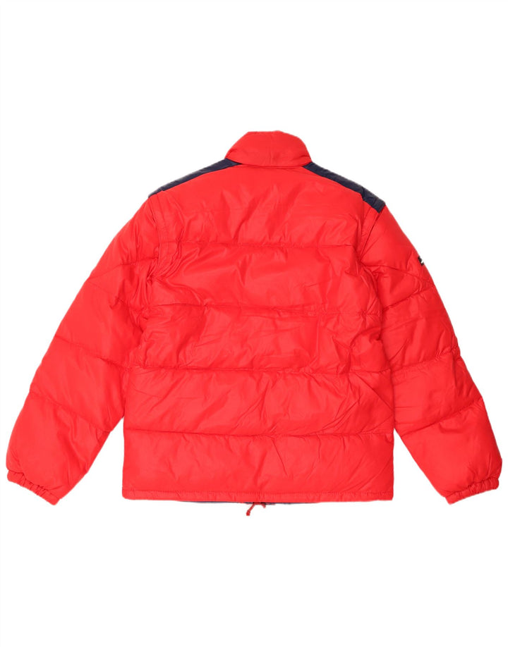 Jachetă căptușită vintage pentru bărbați IT 44 XS Poliamidă color bloc roșu