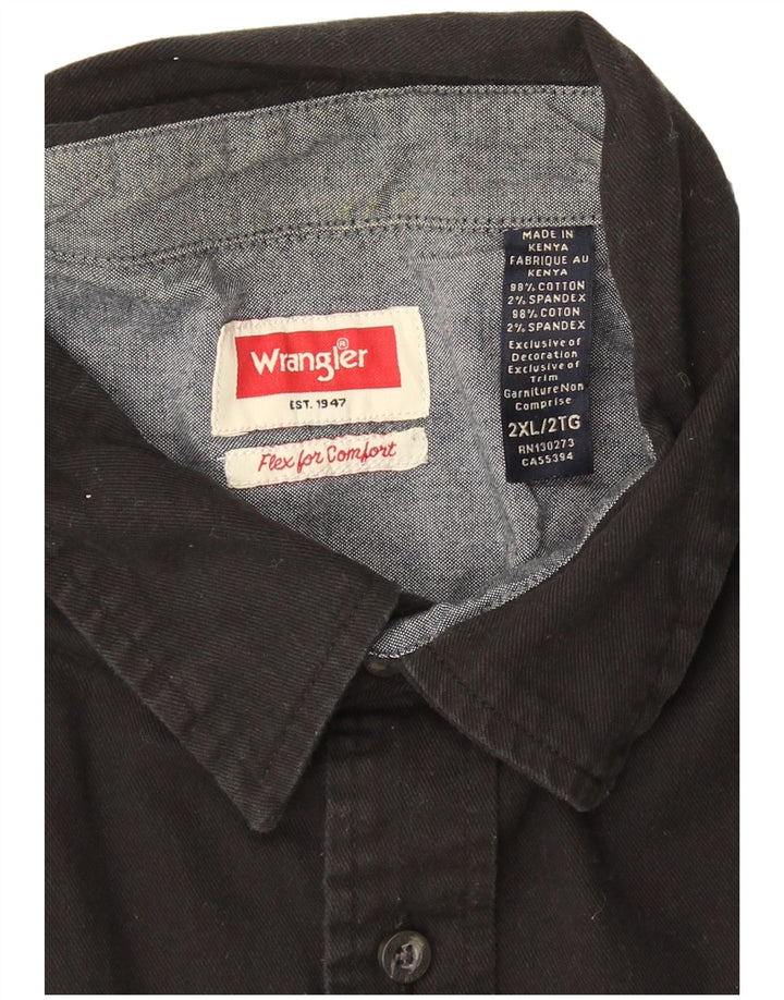 Cămașă pentru bărbați Wrangler 2XL bumbac negru