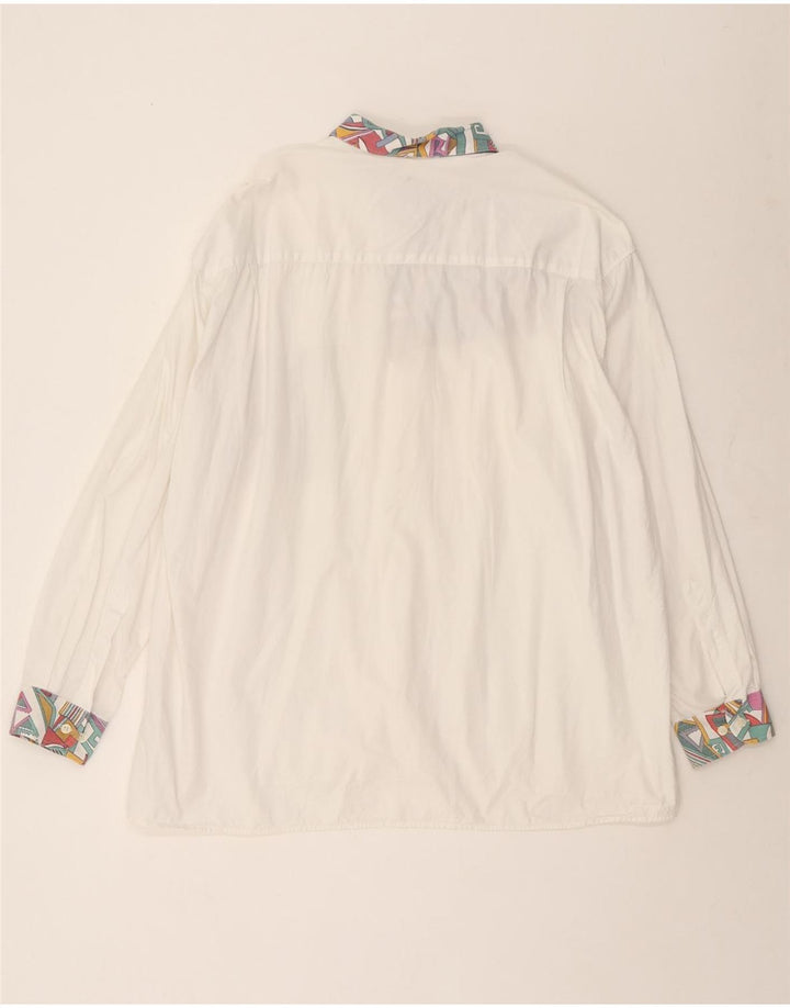 Cămașă Rudnick pentru bărbați, bumbac geometric alb 2XL