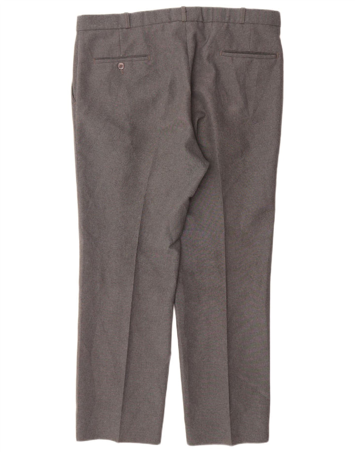 Pantaloni de costum pentru bărbați Farah L38 L30 poliester gri