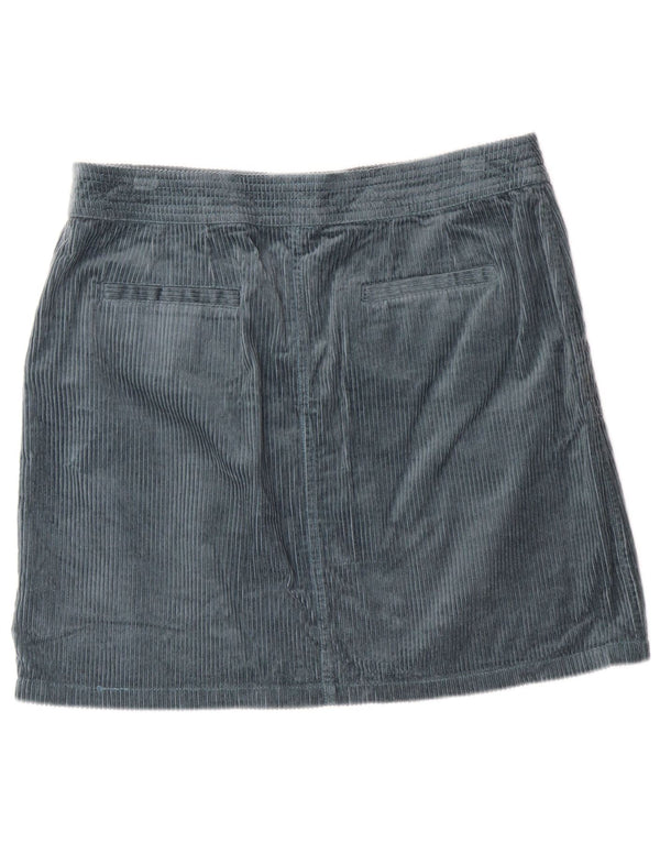 Fusta de velur pentru femei MONSOON UK 16 mare W34 bumbac verde