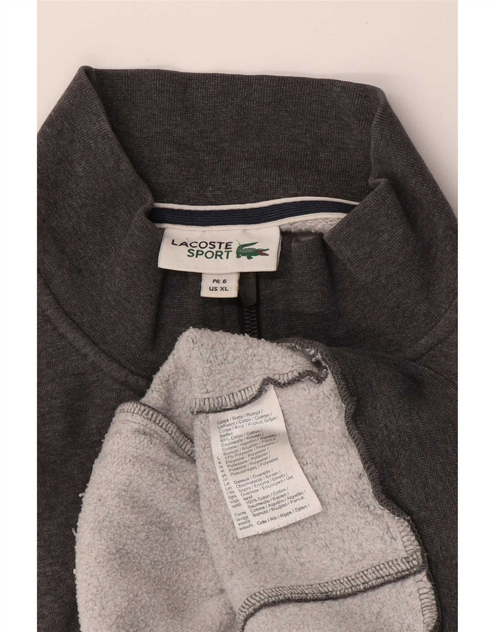 Jachetă de trening pentru bărbați Lacoste Mărimea 6 XL bumbac gri