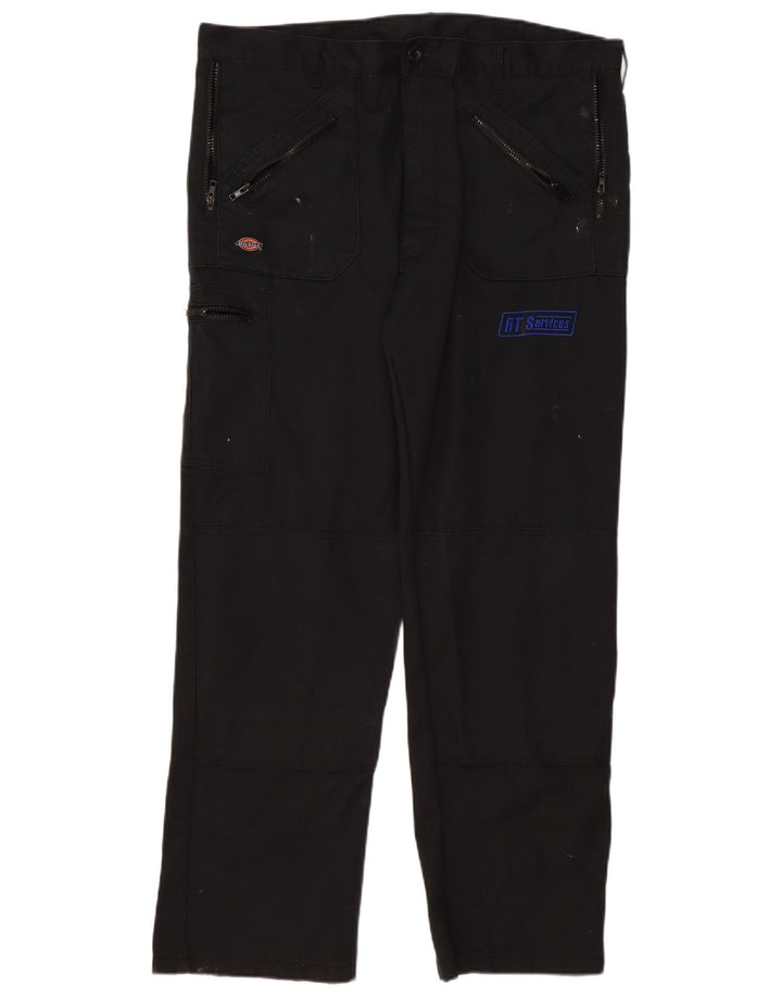 Pantaloni cargo dritti pentru bărbați Dickies W38 L31 poliester negru