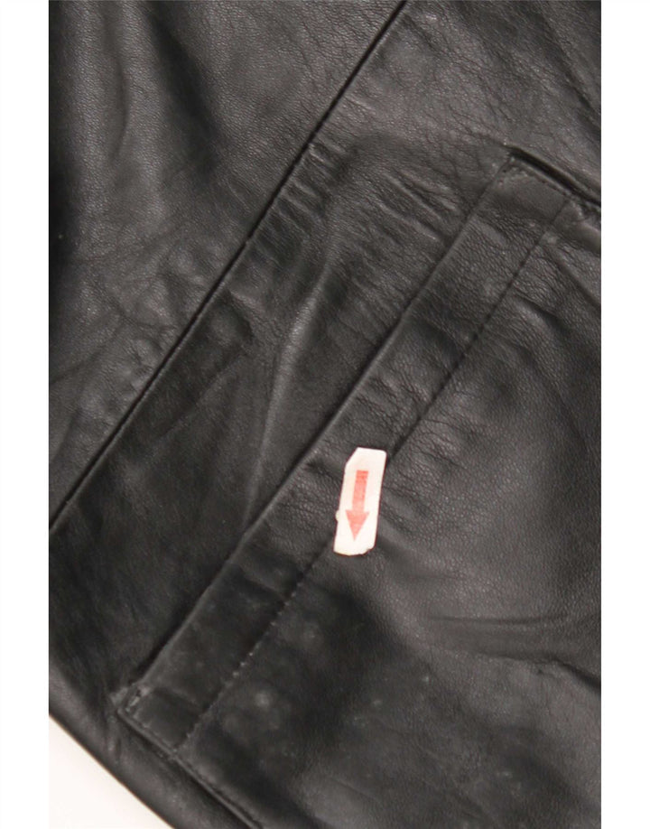 Geacă de piele vintage pentru bărbați IT 52 XL neagră
