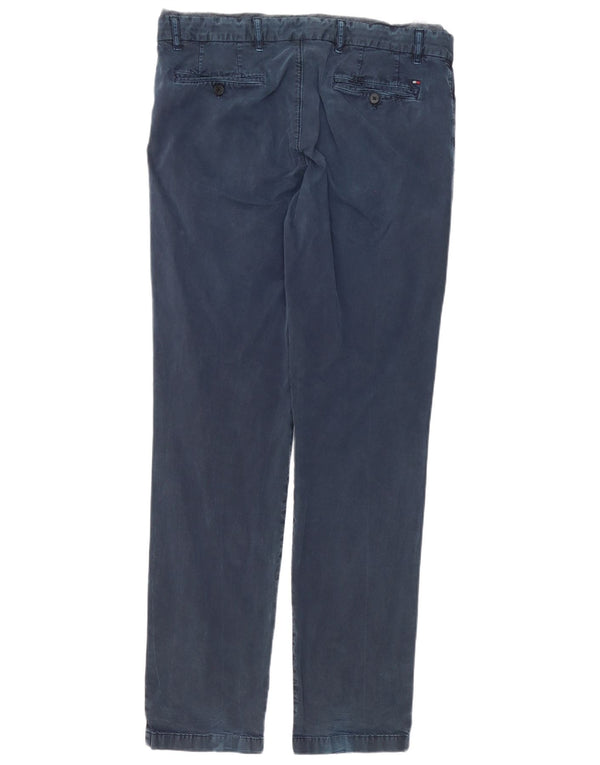 Pantaloni chino pentru bărbați Tommy Hilfiger Slim Fit L36 L34 Bumbac albastru