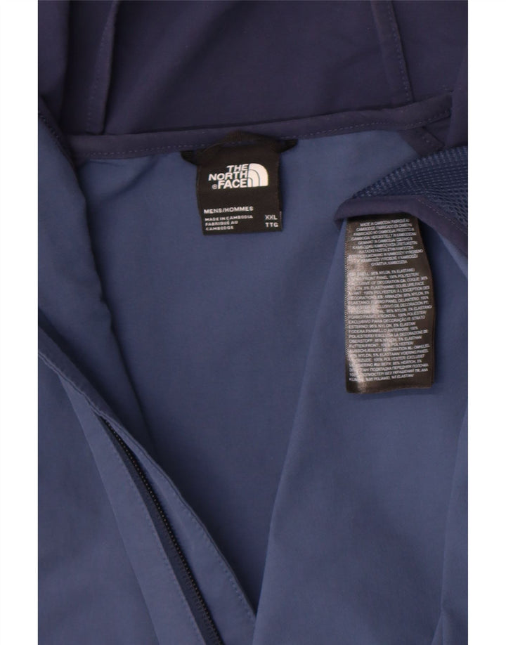 Jachetă de ploaie cu glugă pentru bărbați The North Face UK 44 2XL Albastru Colorblock